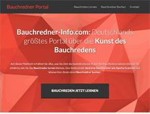 Tablet Screenshot of bauchredner-info.com